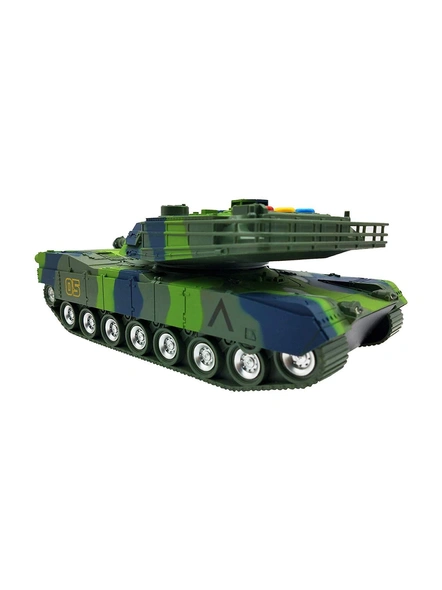 Friction Powered Indian Army Military Battle Tank Toy with Light and Sound Effects (Colors As Per Stock) G363-2
