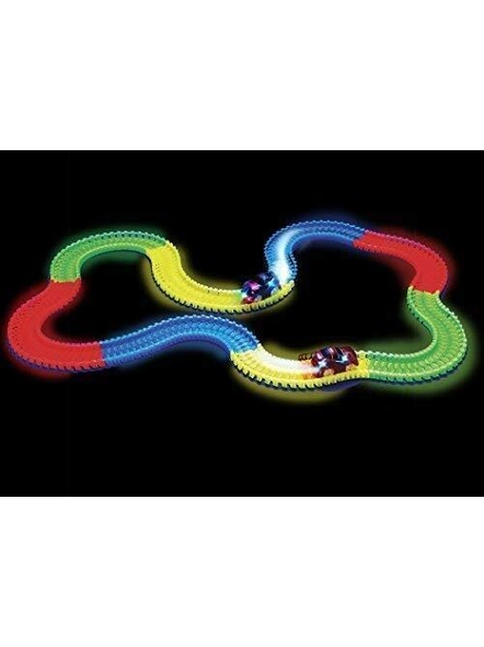 Magic Tracks ( 220pcs ) Toy Glow in The Dark Electric led Cars Twister Tracks with led car G368-2