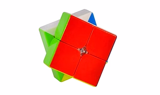 Toys 2x2 High Speed Quality Cube StickerLess with One Hand Movement and Smooth Play Magic Quality Cube Puzzle Set Toy for Boys and Girls G372