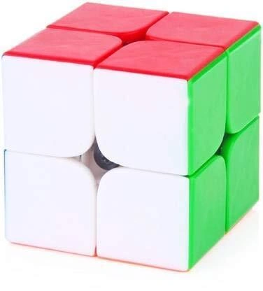 Toys 2x2 High Speed Quality Cube StickerLess with One Hand Movement and Smooth Play Magic Quality Cube Puzzle Set Toy for Boys and Girls G372-1