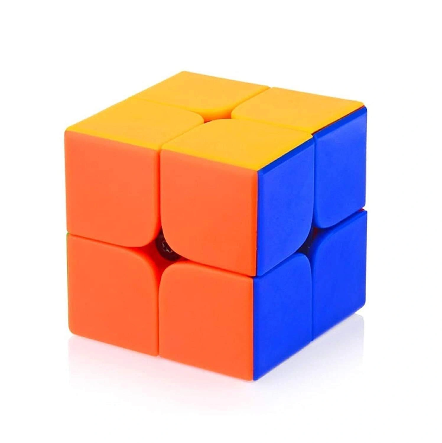 Toys 2x2 High Speed Quality Cube StickerLess with One Hand Movement and Smooth Play Magic Quality Cube Puzzle Set Toy for Boys and Girls G372-2