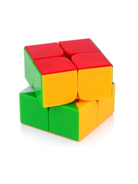 Toys 2x2 High Speed Quality Cube StickerLess with One Hand Movement and Smooth Play Magic Quality Cube Puzzle Set Toy for Boys and Girls G372-4