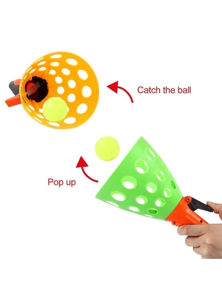 Click and Catch Twin Ball Game Indoor Outdoor Games Toys Set for Kids | Pop &amp; Catch Ball Play Fun for Boys &amp; Girls G378-2