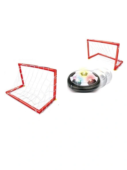 Kid's Plastic Magic Air Hover Football Toy Indoor Play Game with 2 Portable Goal Posts G379-2