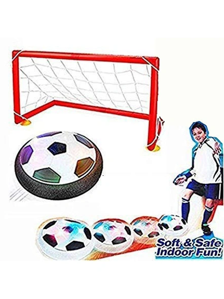 Kid's Plastic Magic Air Hover Football Toy Indoor Play Game with 2 Portable Goal Posts G379-3