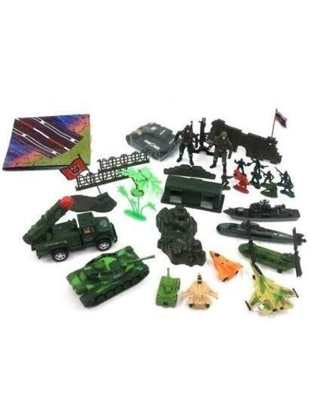DIY Soldiers Model Role Play Toy Set with Military Army Scene Accessories Set for Kids G382-G382