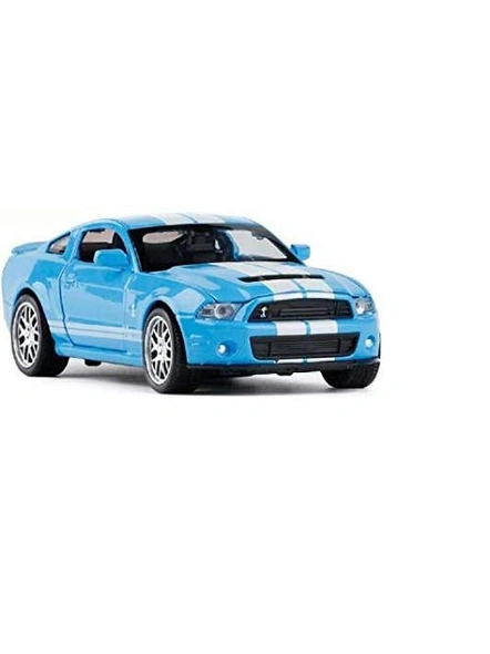1:32 Scale Diecast Metal Shelby GT500 Cobra Pull Back Car Toy with Openable Doors, Light and Sound Effects (Multi Color) G385-G385