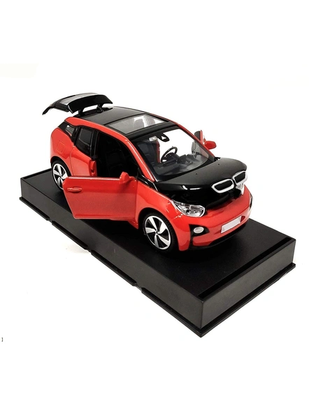 1:32 Die-Cast i3 Metal Car Pull Back with Openable Doors &amp; Light, Music Great Gift for Boys and Girls Above 4 Years Old (Color May Vary) G386-G386