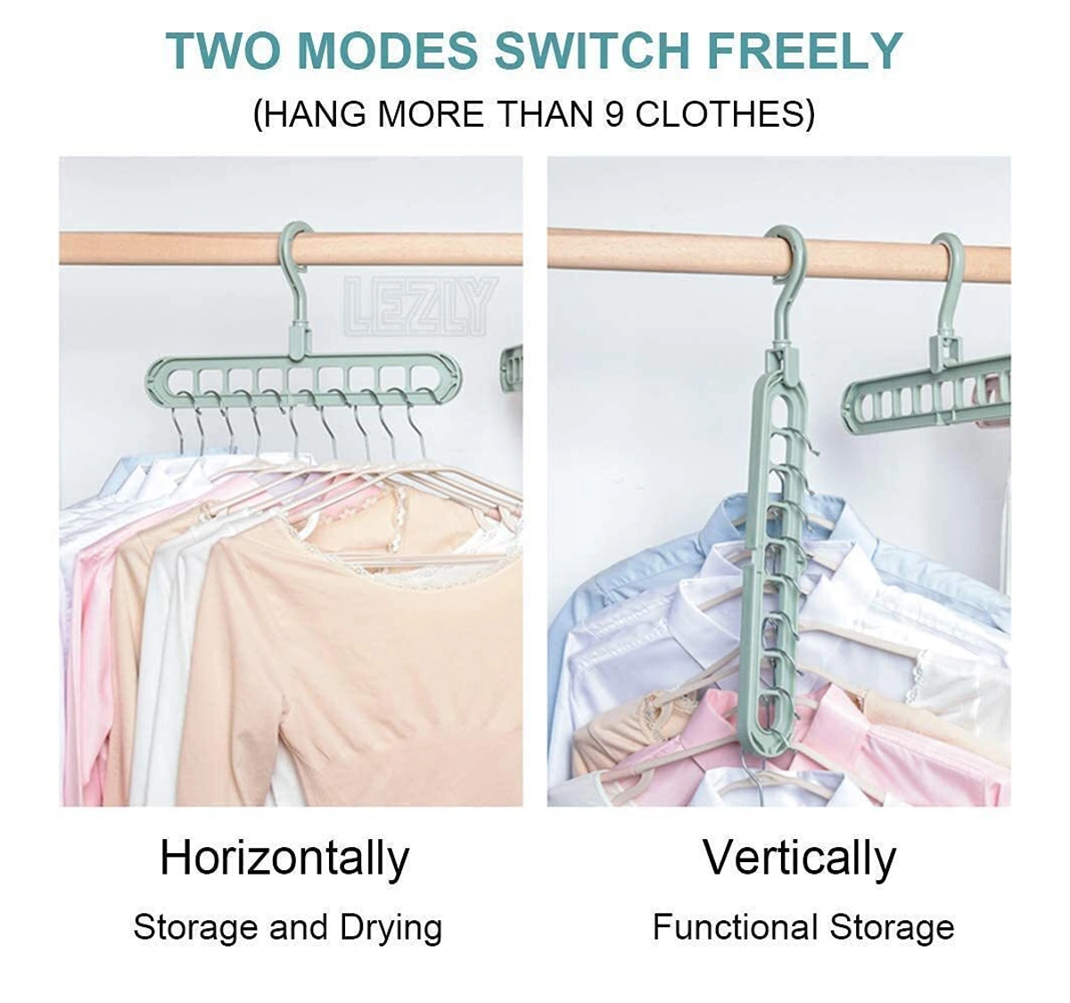 Buy Folding Hangers for Clothes Wardrobe, Anti-Skid And Plastic at Sehgall  G400