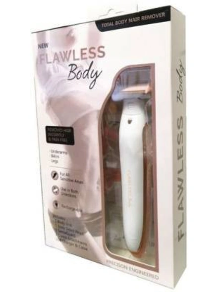 Flawless Body Rechargeable Ladies Shaver and Trimmer, White/Rose Gold Runtime: 45 min Trimmer for Men &amp; Women Runtime: 45 min Trimmer for Men &amp; Women (Multicolor) G401-2