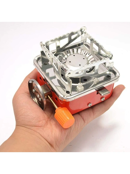 Outdoor Portable Square-Shaped Gas Butane Burner Camping Picnic Folding Stove with Storage Bag G403-3