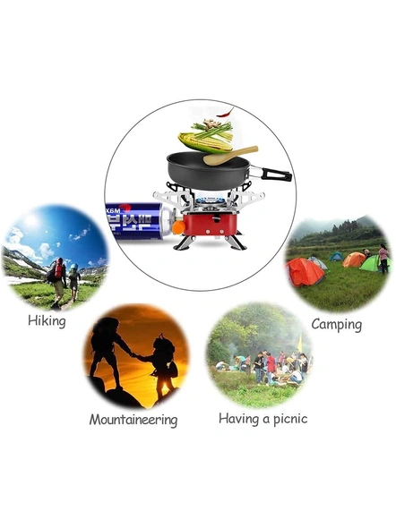 Outdoor Portable Square-Shaped Gas Butane Burner Camping Picnic Folding Stove with Storage Bag G403-4