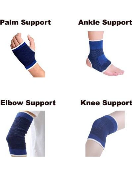 Combo of knee Palm, Elbow &amp; Ankle Support (Multicolor) G406-G406