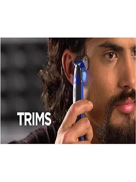 All in One Advanced Smart Rechargeable Full Body Beard Cordless Trimmer with Built-In-Light and 3 Trimming Combs for Men | Multicolour G420-3
