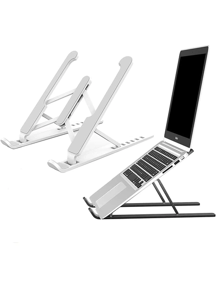 Tablet Stand ABS Fiber Laptop Riser Holder, Foldable Laptop Stand with 6 Stage Height Adjustment G456-G456
