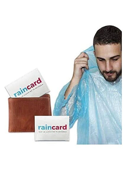 Unisex Plastic Credit Card Sized Raincoat, Free Size Raincoat - 1pc (Multicolor) G471-G471