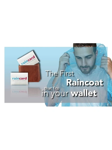 Unisex Plastic Credit Card Sized Raincoat, Free Size Raincoat - 1pc (Multicolor) G471-2