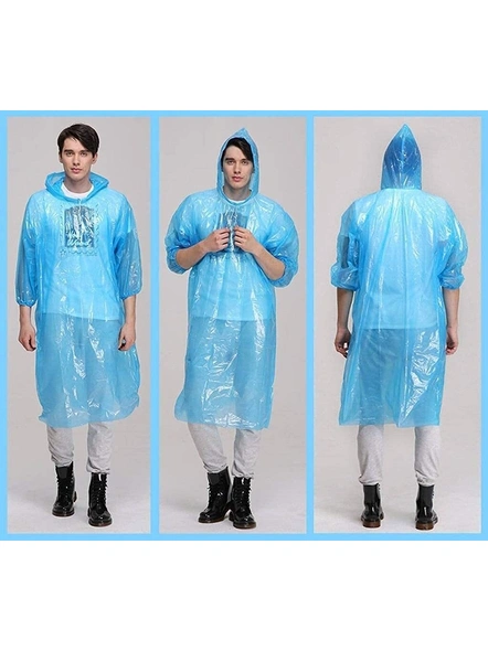 Unisex Plastic Credit Card Sized Raincoat, Free Size Raincoat - 1pc (Multicolor) G471-5