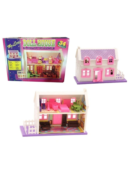 Dollhouses gifts for girls - my little doll house 34pcs [Multi color] G483-3