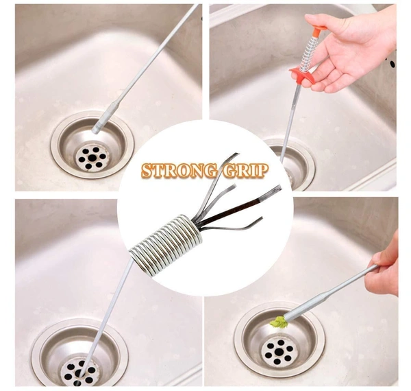 Drain Stick Barbed Hair Clog Remover Plastic Snake Plumbing Pipe Unclog  Unblock