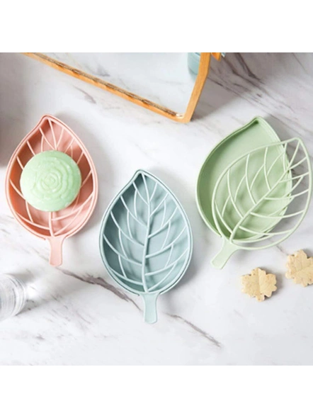 Silicone Bath Body Brush Shower Belt With Leaf soap Stand Dish (Multi Color) G249-1