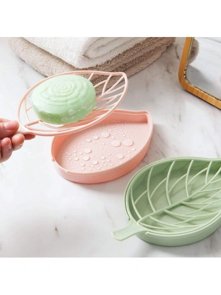 Silicone Bath Body Brush Shower Belt With Leaf soap Stand Dish (Multi Color) G249-4