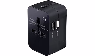 Universal Travel Adapter International All in One Worldwide Travel Adapter Wall Charger with USB port with Multi Type Power Outlet USB 2.1A,100-250 Voltage Travel Charger with USB Ports (Black) G527