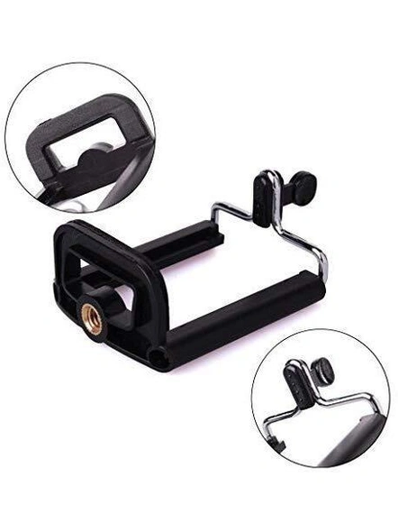 Camera Stand Clip Bracket Holder Tripod Monopod Mount Adapter for Mobile Phone - Black G543-1