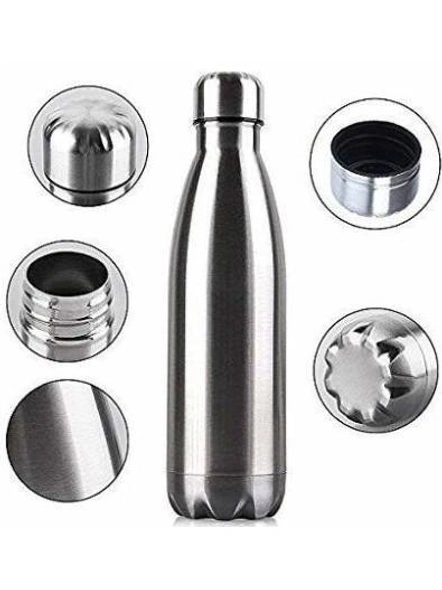 MULTIPURPOSE DURABLE Water Bottle Is Made From High Quality Double Wall bottle 1000 ml Bottle  (Pack of 1, Silver, Steel) G544-1