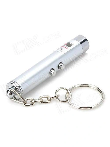 3 in 1 Pocket RED Laser Pointer Plus Torch Laser Pointer Torch with Emergency Hazard led Light and Hook LED Torch and UV Light (Color May Vary) G547-2