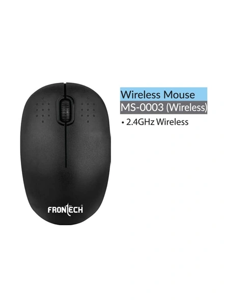 MS-0003 Optical Wireless Mouse | 2.4GHz Wireless | Nano Receiver | Plug &amp; Play USB Mouse | Black G562-1