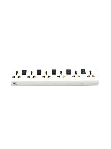 Surge Protector Spike Board with 1.5 m Cord Extension Boards with 6 Sockets Spike Buster for Home &amp; Offices G574-1