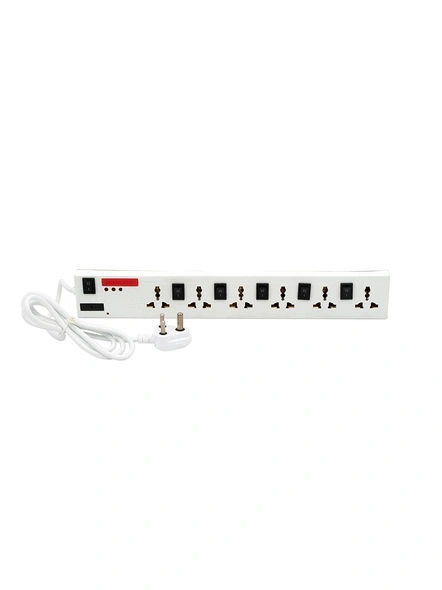 Surge Protector Spike Board with 1.5 m Cord Extension Boards with 6 Sockets Spike Buster for Home &amp; Offices G574-3