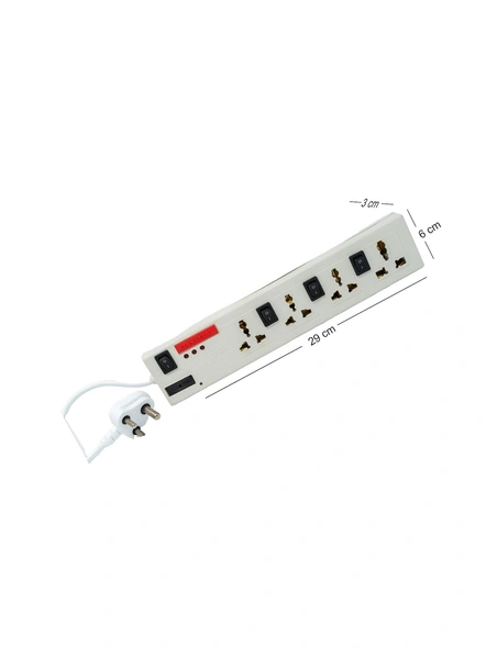 Surge Protector Spike Board with 1.5 m Cord Extension Boards with 4 Sockets Spike Buster for Home, Offices G580-4
