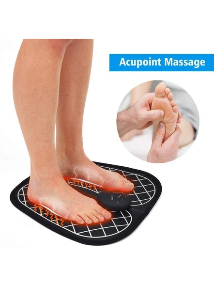 EMS Foot Pad Feet Muscle Stimulator Improve Blood Circulation Relieve Ache Pain Relief Foot Massager With Remote Control (Multicolor) G621-3
