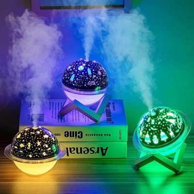 2 in 1 Star Projector Galaxy Lamp Cool Humidifier 3D LED Night Light Humidifiers For Home Colorful Change for Car and Room G1166