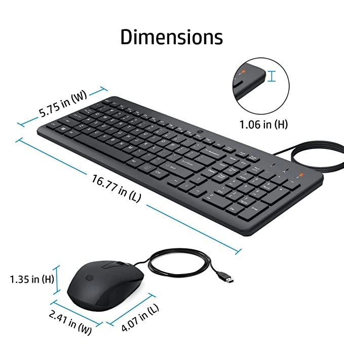 HP Wired Keyboard and Mouse 150 G634-10