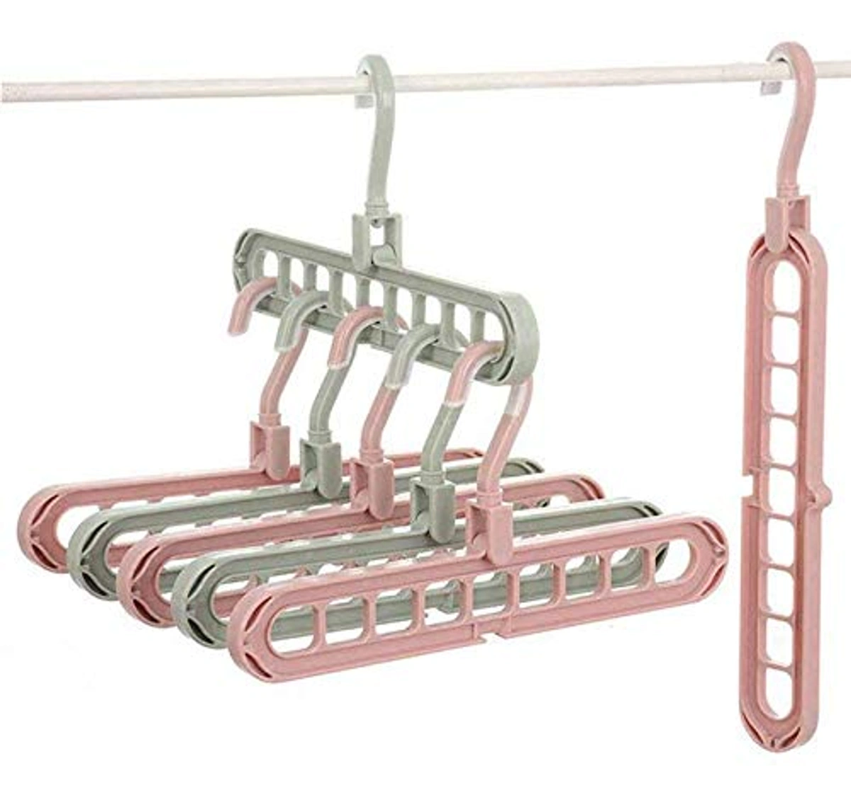 9 Holes Magic Clothes Hangers Metal Space Saving Hangers Sturdy
