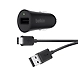 BEL 3.0 QC CAR CHGR W/USB-A TO USB-C CBL-F7U032BT04-BLK-sm