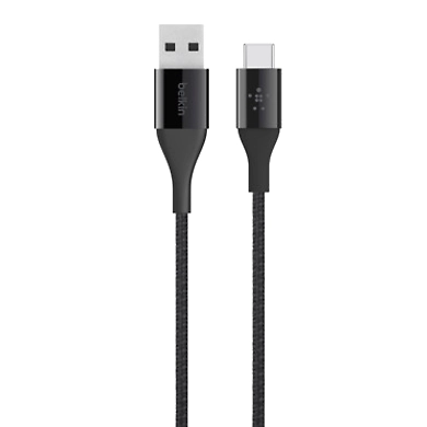 DURATEK CHARGE CABLE, USB-C TO USB-A,4 ,BLACK-F2CU059bt04-BLK