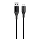 DURATEK CHARGE CABLE, USB-C TO USB-A,4 ,BLACK-F2CU059bt04-BLK-sm