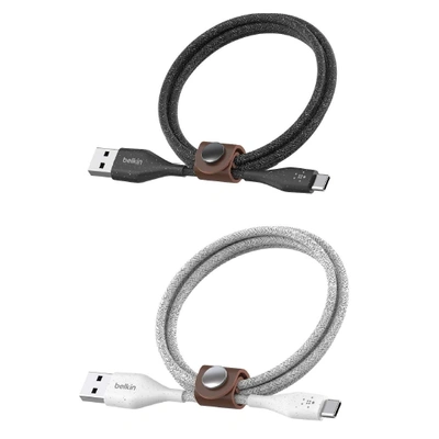 DURATEK PLUS USB-A to USB-C CABLE, STRAP, 10', BLK