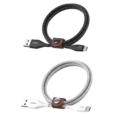 DURATEK PLUS USB-A to USB-C CABLE, STRAP, 6', BLK-F2CU069bt06-BLK