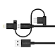 USB-A TO MICRO USB/LTG/USB-C,4,CHRG/SYNC CABLE-F8J050bt04-BLK-sm