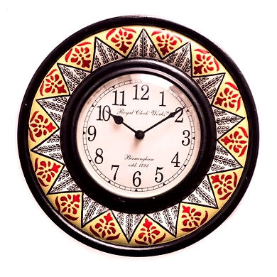 Hand Painted Wooden Wall Clock-MA008
