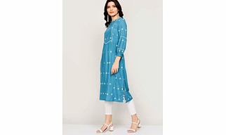 100% Cotton Blue Color Kurti