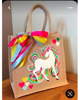Jute Bag With Multi-Colour