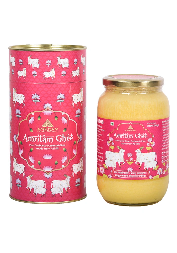 Amritam A2 Desi Cows Ghee 1 litre - OUT OF STOCK-AM-1000-1_Pink