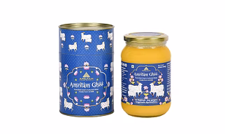 Amritam A2 Ghee 500ml - Pure Ayurvedic Desi Ghee from A2 Milk - 100% Organic