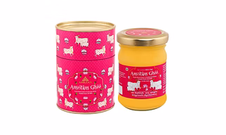 Amritam A2 Gir Cow Ghee 100ml Travel Edition Glass Jars